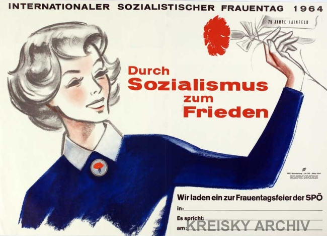 Plakat der SPÖ zum Frauentag 1964