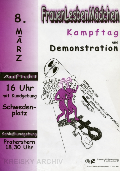 Plakat der ÖH zum Frauentag 2001